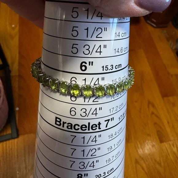925 Peridot Tennis Bracelet - Picture 8 of 8